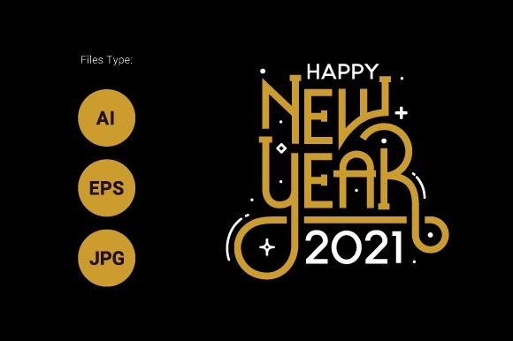 Download Hand Lettering Happy New Year 2021 - Happy new year 2021 Collection