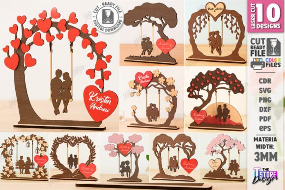 Download Love Tree Couple Laser Cut Bundle | Love - Tree Collection