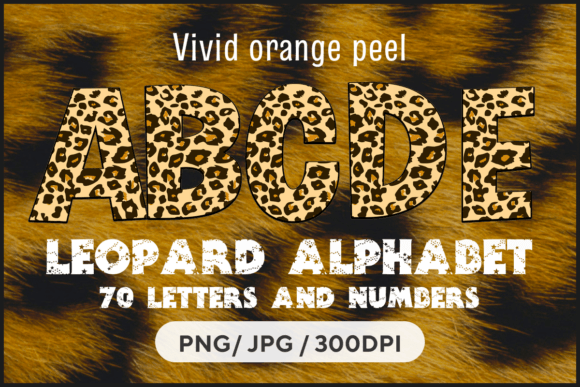 Download Vivid Orange Peel Leopard Letters - Vivid Collection