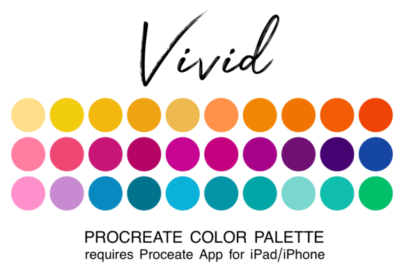 Download Vivid Procreate Color Palette - Vivid Collection