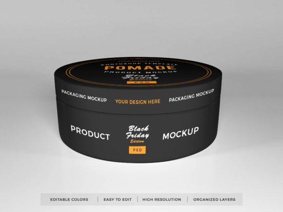 Download Realistic Pomade Packaging Mockup PSD - Premium Bundle