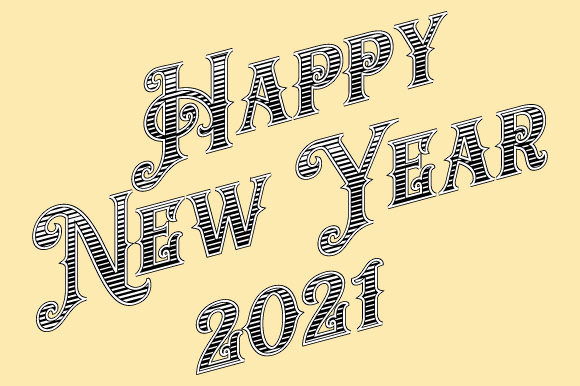 Download Happy New Year 2021 Retro Vintage Vector - Happy new year 2021 Collection