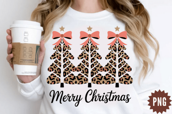 Download Preppy Leopard Xmas Tree PNG Design - Tree Collection