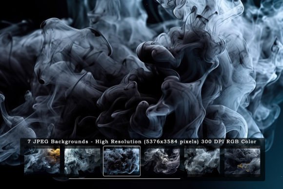 Download Vivid Black Smoke in Black Backgrounds - Vivid Collection